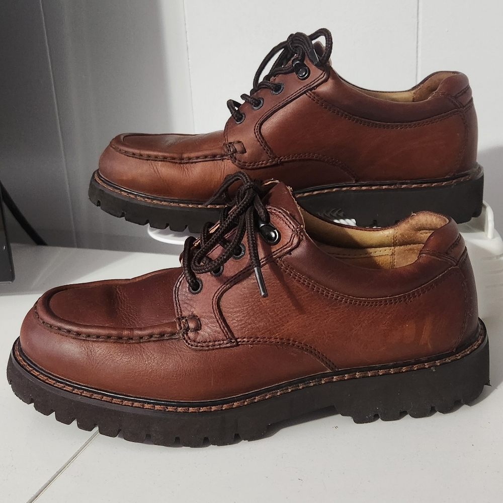 Dockers Brown Leather Glacier Rugged Oxford Lace-Up Shoes Size 8.5